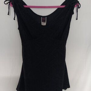 Black sleeveless blouse by Wrapper size large